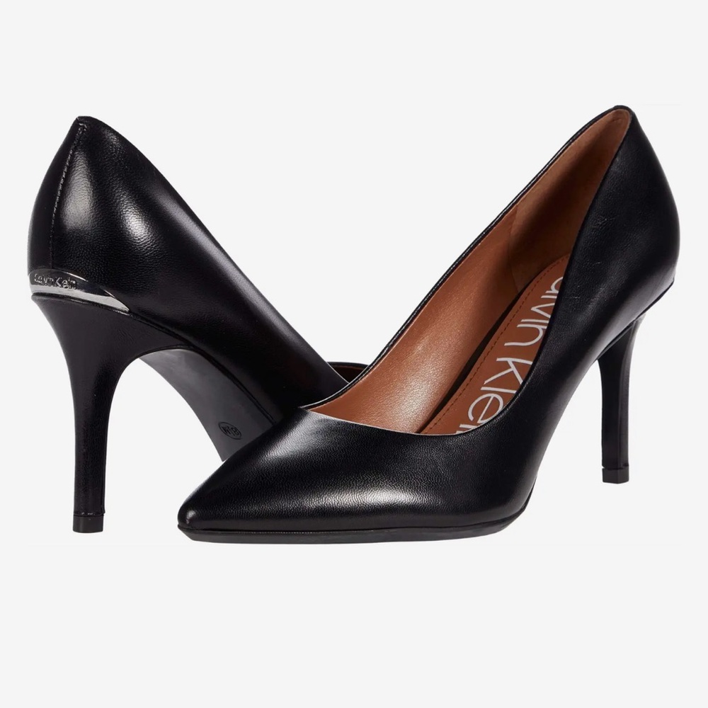 Calvin Klein Gayle Black Leather Heels
